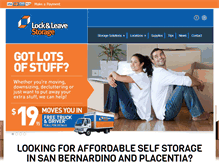 Tablet Screenshot of lockandleavestorage.com